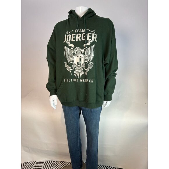 Team Joerger Lifetime Member Green Hoodie Gildan Heavy Blend Size XL - Picture 16 of 16
